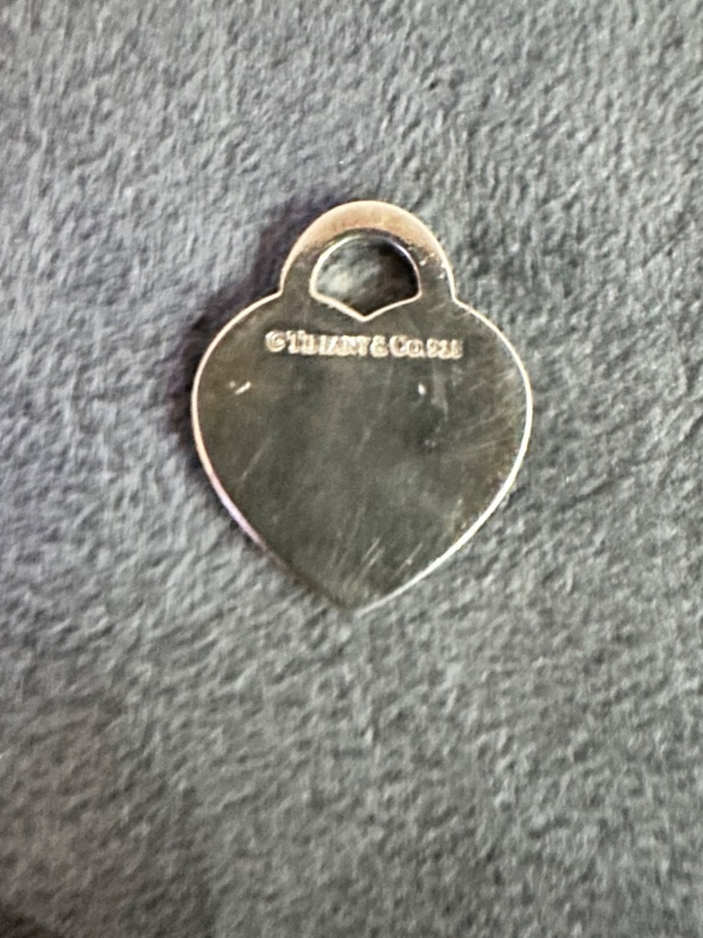Tiffany & Co. 925 Sterling Silver 727 Fifth Ave. NY Heart Charm - Picture 2 of 2